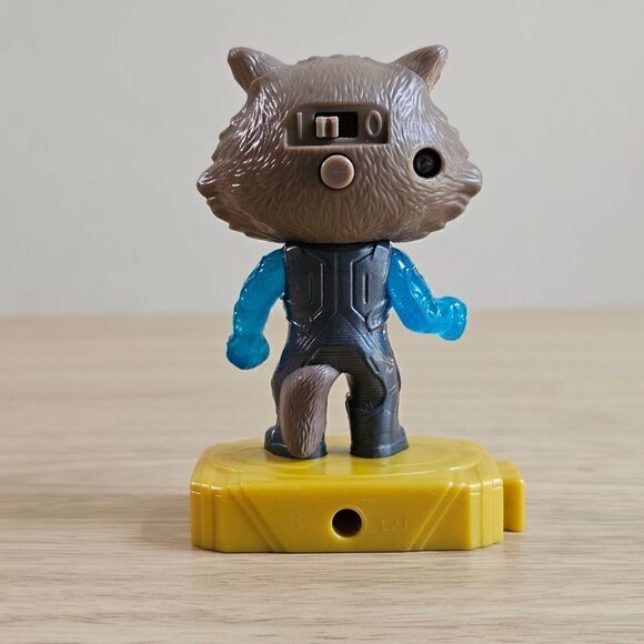 McDonald's Avengers Endgame Rocket Racoon Collectible Figure Lightning Marvel - Picture 3 of 5